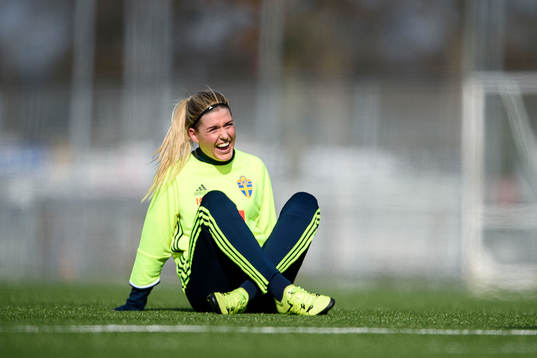 Sveriges Olivia Schough jublar