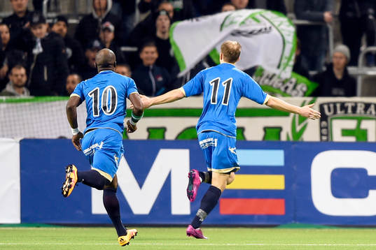 Ljungskiles Jakob Olsson jublar efter 0-1