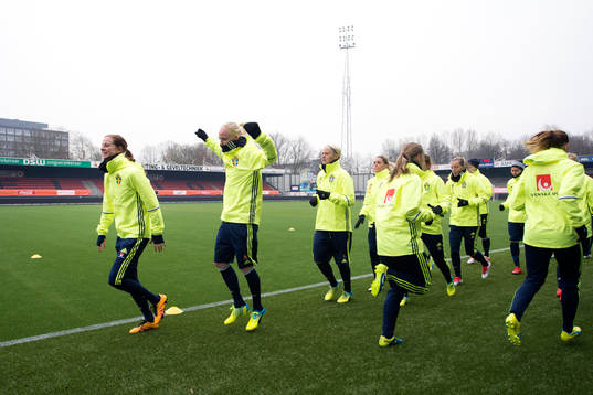 Sveriges Lotta Schelin, Caroline Seger, Nilla Fischer,