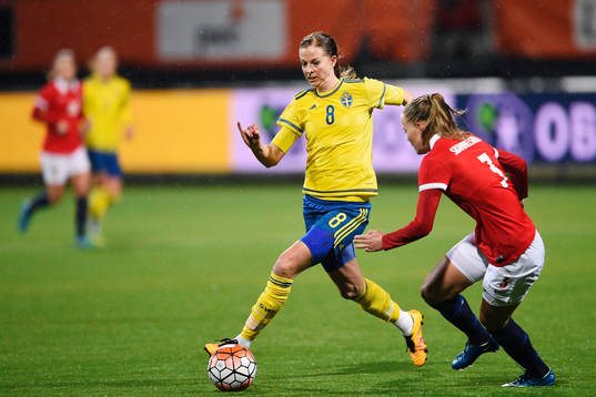 Sveriges Lotta Schelin och Norges Marita Skammelsrud Lund