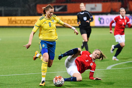Sveriges Lotta Schelin och Norges Marita Skammelsrud Lund