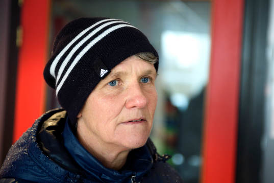 Sveriges förbundskapten Pia Sundhage blir intervjuad