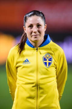 Sveriges Josefin Johansson vid lineup