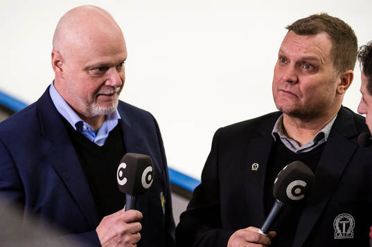 s tränare Roger Melin och Tingsryds Tränare Magnus