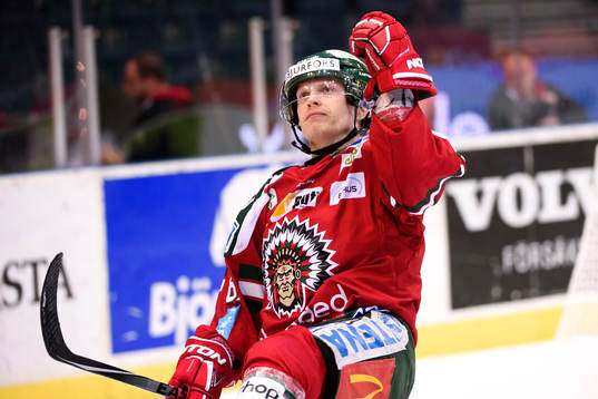 Frölundas Ryan Lasch jublar