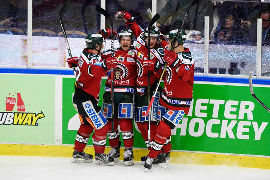 Frölundas Ryan Lasch jublar