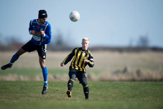 IFK Hässleholms Joel Andersson i träningsmatchen mellan Nosaby och IFK Hässleholm i Kristianstad 28 mars 2016.