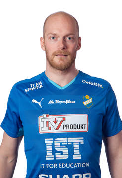 Målvakt Rasmus Rydén poserar för ett porträtt den 31 mars 2016 i Växjö.