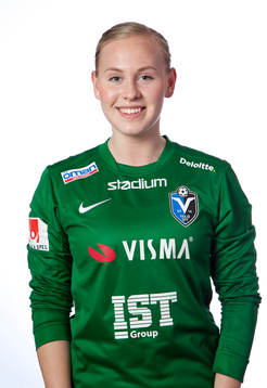 Målvakt Elvira Jönsson poserar för ett porträtt den 31 mars 2016 i Växjö.