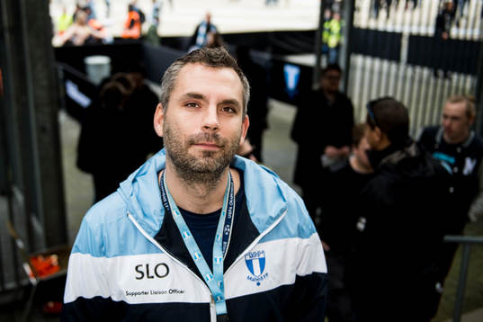 s supporterombudsman Pierre Nordberg poserar för en bild inför fotbollsmatchen i Allsvenskan mellan Malmö FF och Norrköping den 2 april 2016 i Malmö.