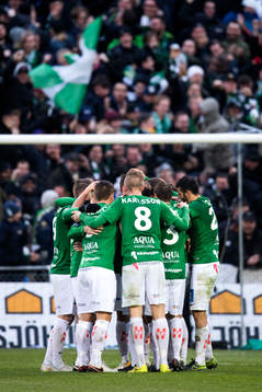 Jönköpings spelare jublar