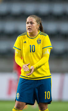 Sveriges Filippa Angeldal i peppar lagkamraterna