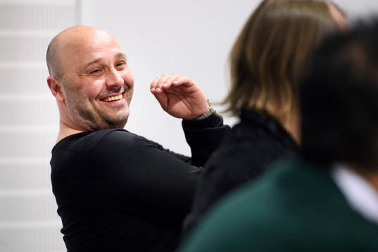 Syrianskas tränare Bosko Orovic på presskonferensen