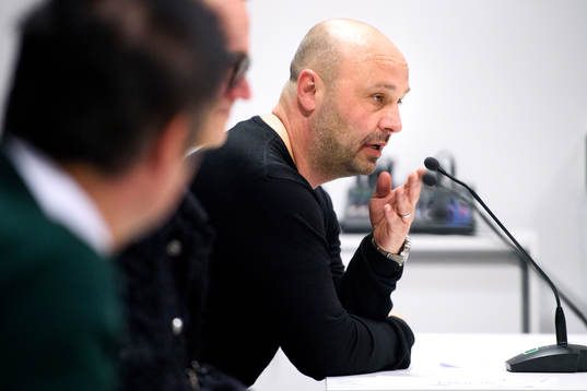 Syrianskas tränare Bosko Orovic på presskonferensen