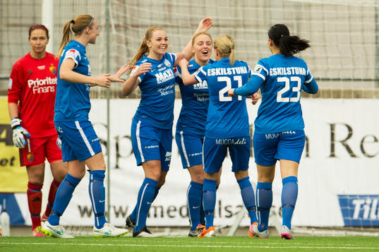 Eskilstunas Mimmi Larsson, Glodis Viggosdottir, Annica