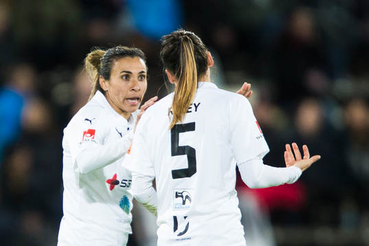Rosengårds Marta Vieira Da Silva gestikulerar med