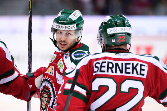 Frölundas Elias Fälth jublar