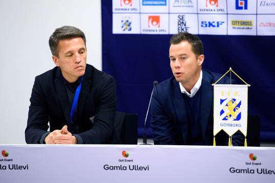IFK Göteborgs klubbdirektör och sportchef Mats Green och Malmö FFs sportchef Daniel Andersson