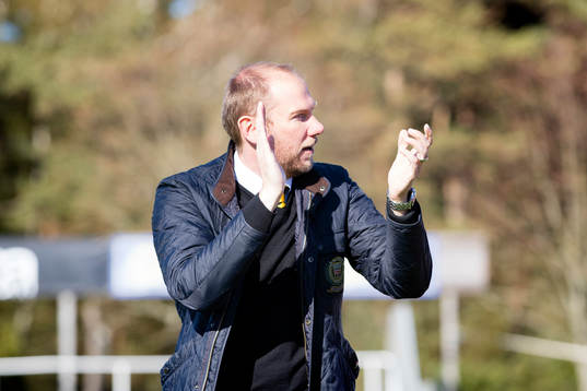 Elfsborgs manager Magnus Haglund jublar