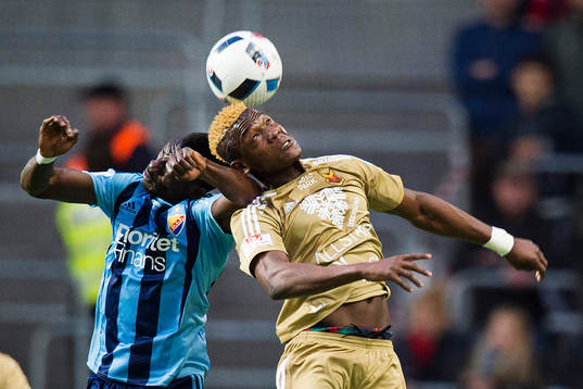 Djurgårdens Omar Colley och Östersunds Abdullahi Gero