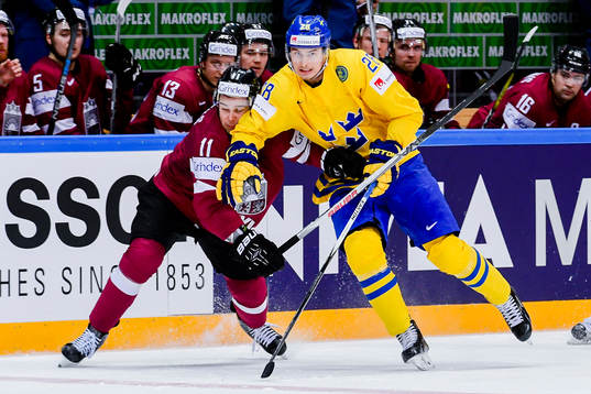 Lettlands Kristaps Sotnieks och Sveriges Johan Sundström