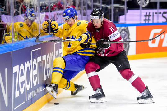 Sveriges Johan Sundström och Lettlands Kristaps Sotnieks