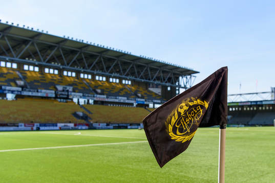 Elfsborgs hörnflagga på Borås arena
