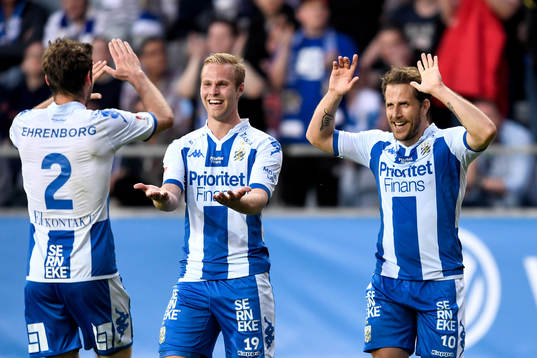IFK Göteborgs Tobias Hysén jublar efter 2-1