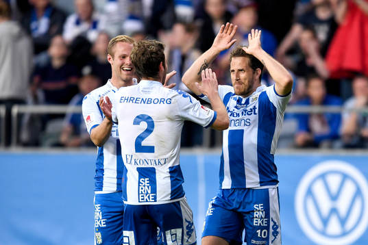 IFK Göteborgs Tobias Hysén jublar efter 2-1