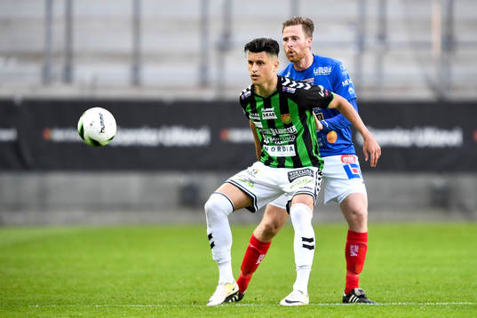 GAIS Luka Mijaljevic och Åtvidabergs Björn Westerblad