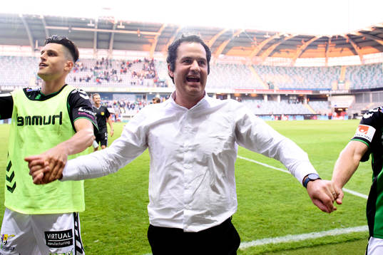 GAIS tränare Benjamin Westman tackar publiken
