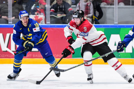 Sveriges Johan Sundström och Kanadas Matt Duchene