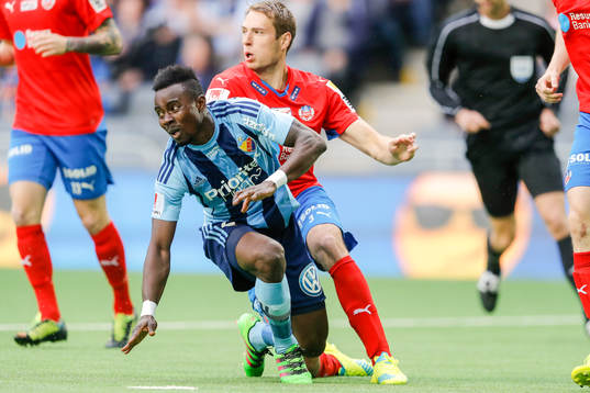 Djurgårdens Sam Johnson och Helsingborgs Frederik Helstrup