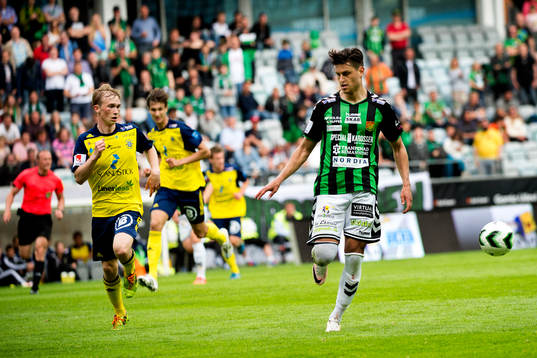 GAIS Luka Mijaljevic och Ängelholms Albin Nilsson