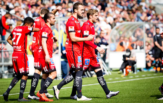 Norrköpings Emir Kujovic gör 2-1 och jublar