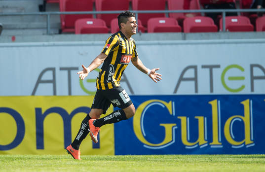 Häckens Paulo de Oliveira jublar