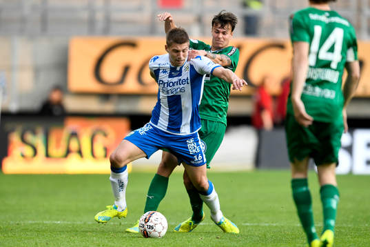 IFK Göteborgs Mikael Boman och Hammarbys Melker Hallberg
