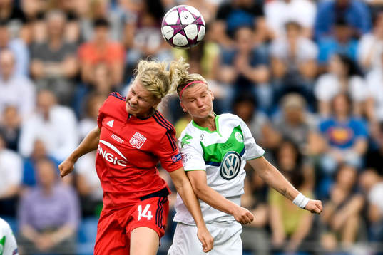 Lyons Ada Hegerberg och Wolfsburgs Alexandra Popp