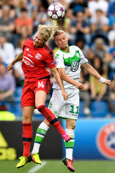 Lyons Ada Hegerberg och Wolfsburgs Alexandra Popp