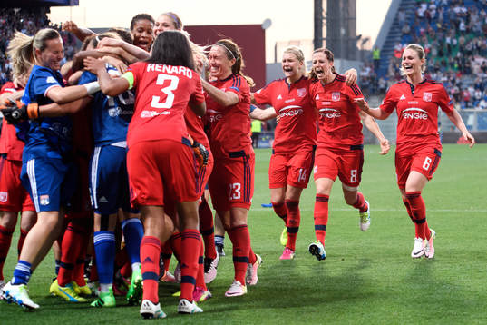 Lyons Ada Hegerberg, Lotta Schelin och Amandine Henry