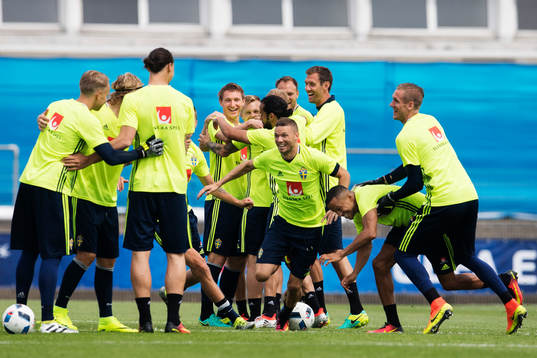 Kim Källström, Marcus Berg, Andreas Granqvist, Andreas Isaksson, Martin Olsson och Robin Olsen