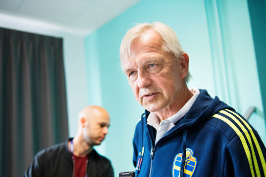 Landslagschef Lars Richt vid Sveriges fotbollslandslags pressträff