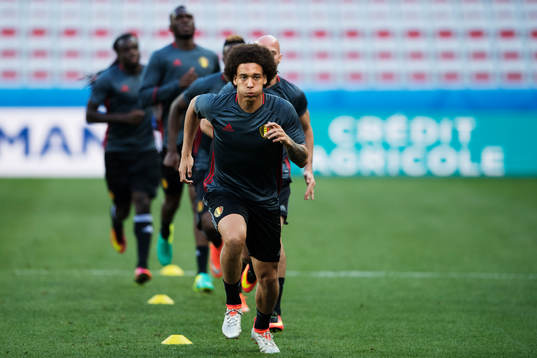 Axel Witsel på Belgiens fotbollslandslags träning