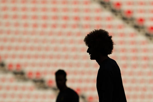 Marouane Fellaini på Belgiens fotbollslandslags träning