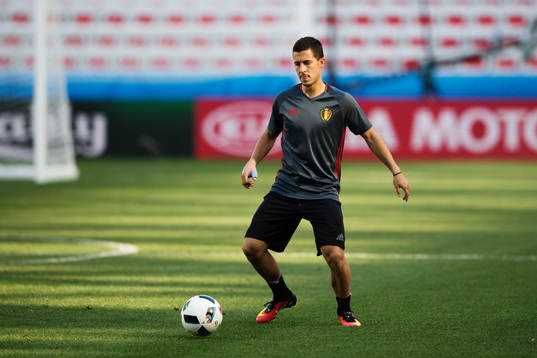 Eden Hazard på Belgiens fotbollslandslags träning