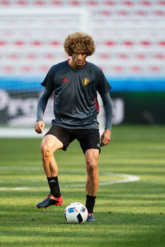 Marouane Fellaini på Belgiens fotbollslandslags träning