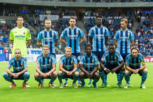 Djurgårdens startelva med målvakt Kenneth Höie ,