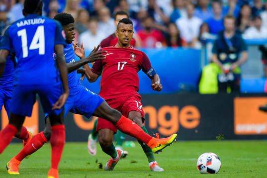 Portugals Nani och Frankrikes Samuel Umtiti