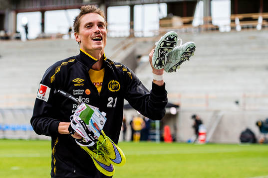 Elfsborgs Lasse Nilsson jublar efter vinsten