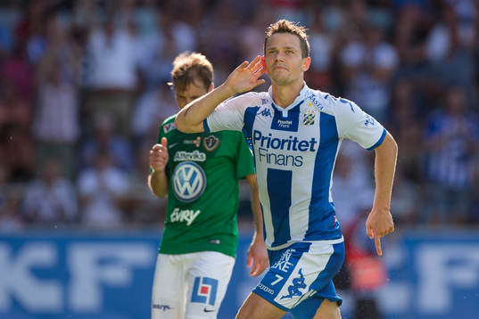 IFK Göteborgs Mads Albeck jublar efter 2-0